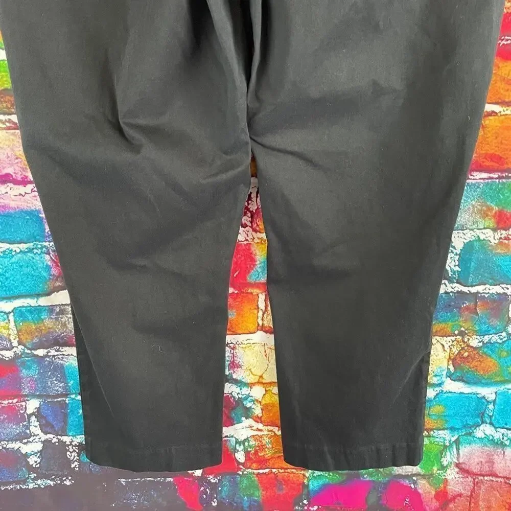 NYDJ Plus Everyday Sateen Ankle Pants Black Size 16W LiftxTuck